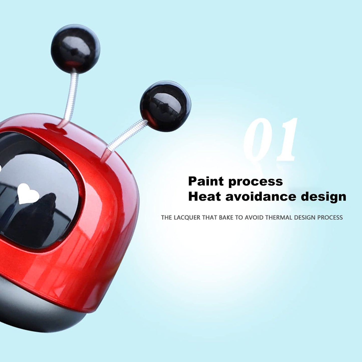 Car Robot Style Perfumed Scented Dashboard Decoration Red