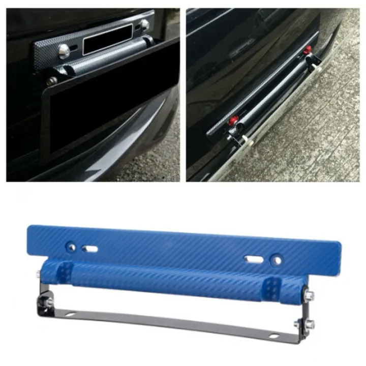 Number Plate Tilter Carbon Fibre Blue