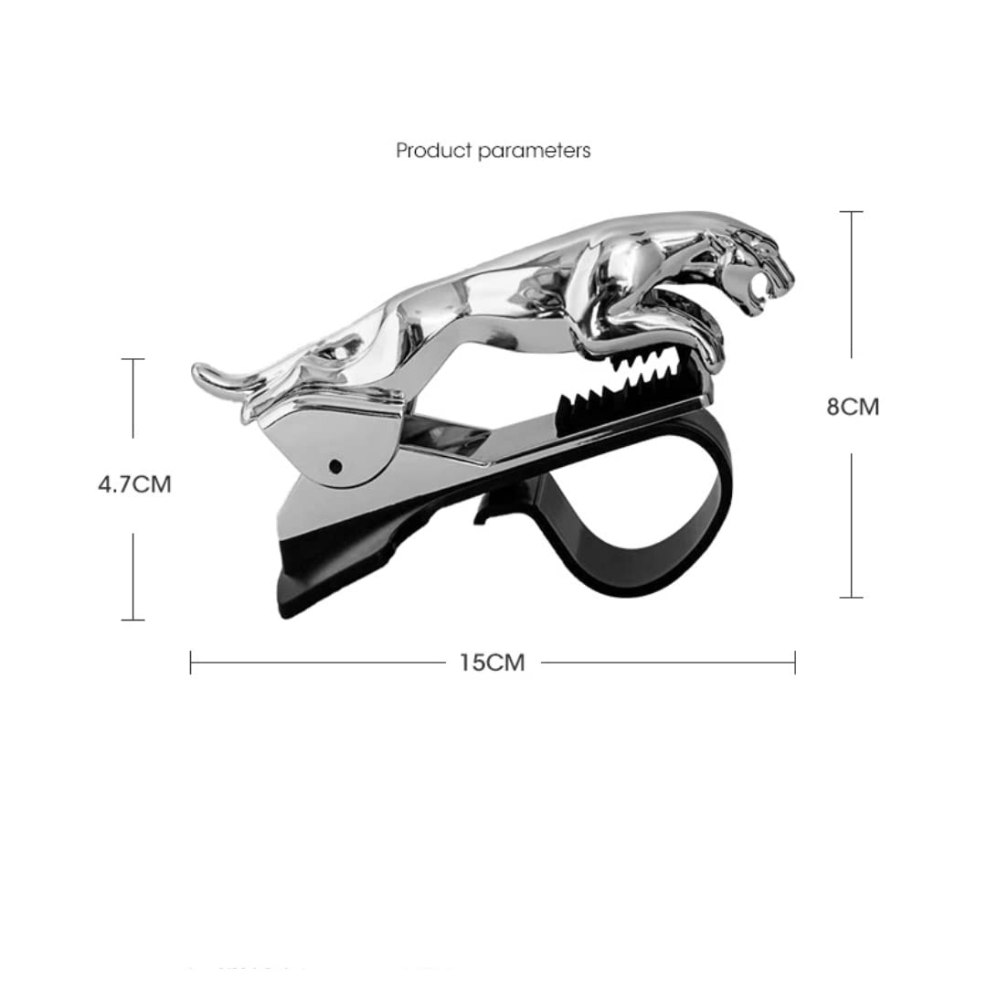 Jaguar Phone Holder Clip Style Adhesive Silver
