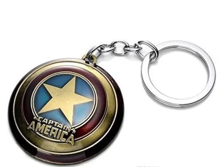 Captain America Keychain-Keyholder-Keyring Dull Gold
