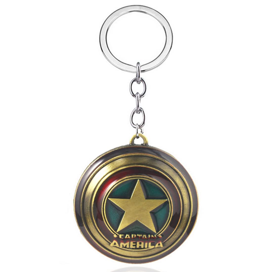 Captain America Keychain-Keyholder-Keyring Dull Gold