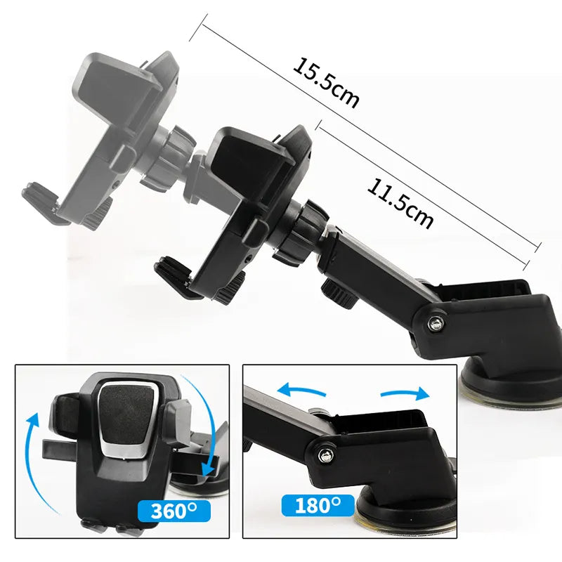 Car Phone Holder Mobile Silicone Sucker Long Neck