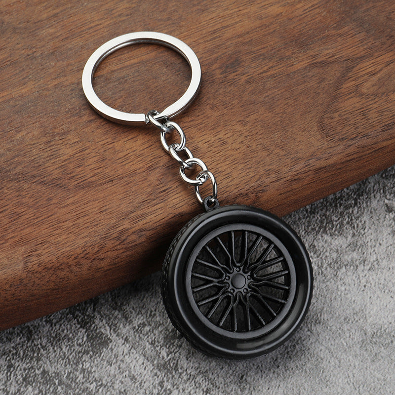 Wheel Alloy Rim Keychain - Keyholder - Keyring Black