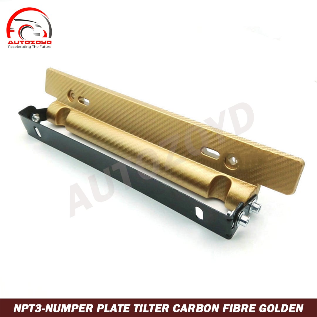 Numper Plate Tilter Carbon Fibre Golden