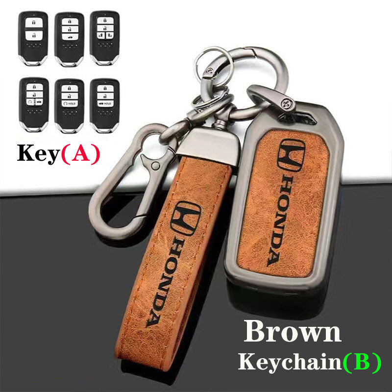 Honda Civic X Turbo Zinc Alloy Leather Key Cover