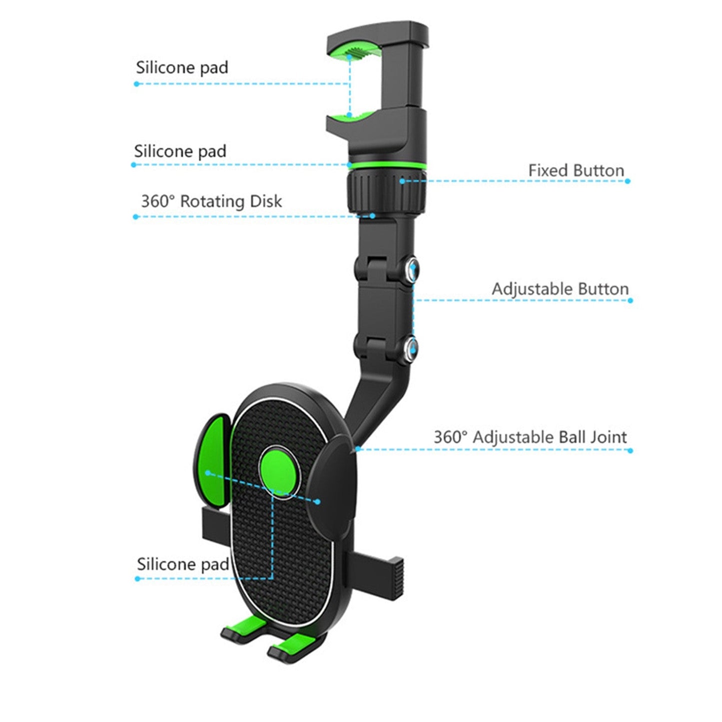 Universal 360 Degree Phone Holder Green