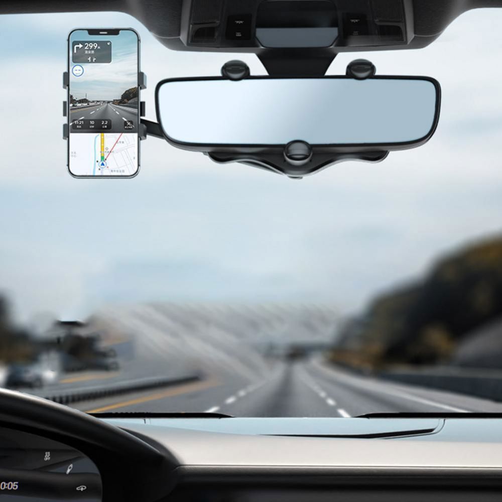 360 Degree Car Phone Holder For Rearview Mirror