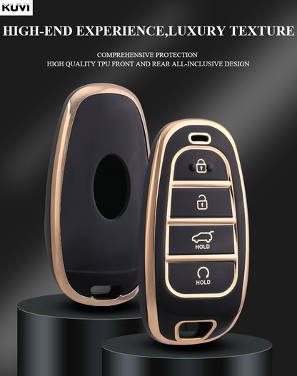 Hyundai Sonata Black Gold TPU Key Cover