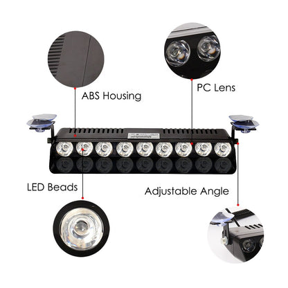 S1 9 LED Windscreen Police Light