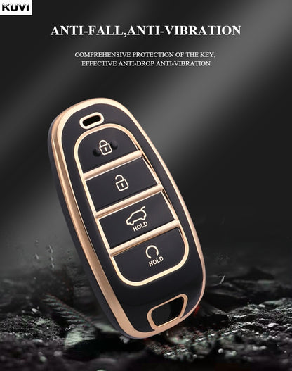 Hyundai Sonata Black Gold TPU Key Cover