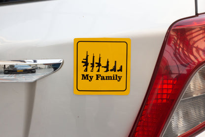 Yellow My Family AR Sticker