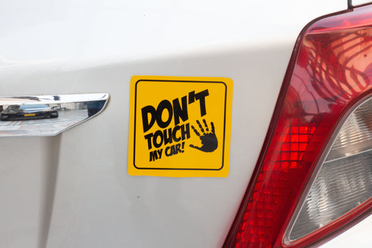 Dont Touch My Car Yellow sticker