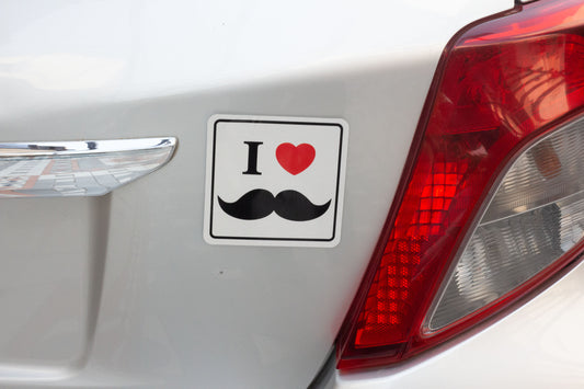 I Love Mustache AR Sticker