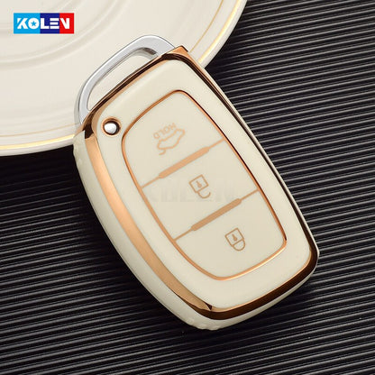 Hyundai Tucson/Elantra White Gold TPU Key Cover