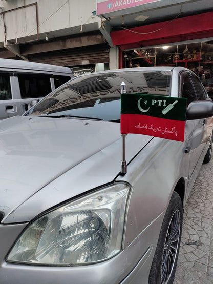 Flag Deal PTI-Pakistan Tehreek-e-Insaaf (Flag + Heavy Rod + Black Cover)