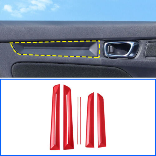 Honda Civic 2022 Door Handle Panel Cover Trim Red