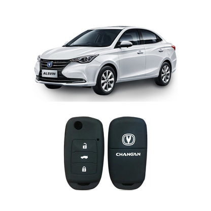 Changan Alsvin Key Cover Silicone Soft Silicone Key Cover Carbon Fiber Pattern