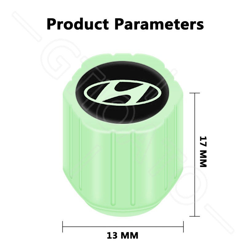 4pc Illuminous Neon Tyre Valve For Hyundai