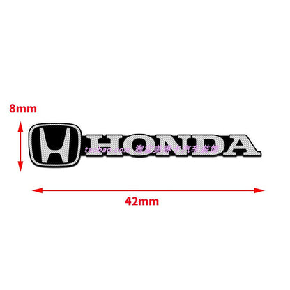 Honda Metal Emblem Logo 3D Decal Red Black