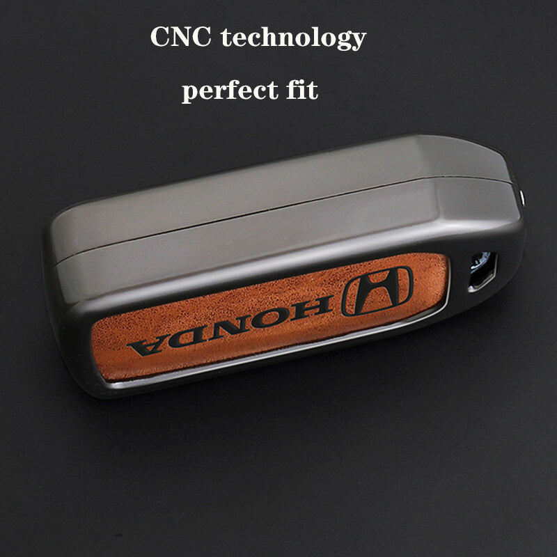 Honda Civic X Turbo Zinc Alloy Leather Key Cover