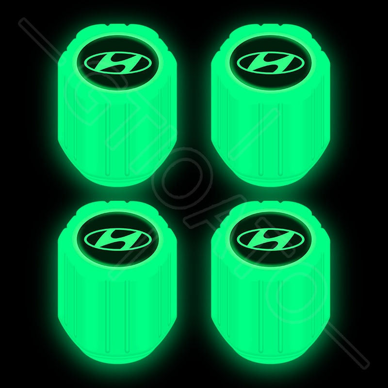 4pc Illuminous Neon Tyre Valve For Hyundai