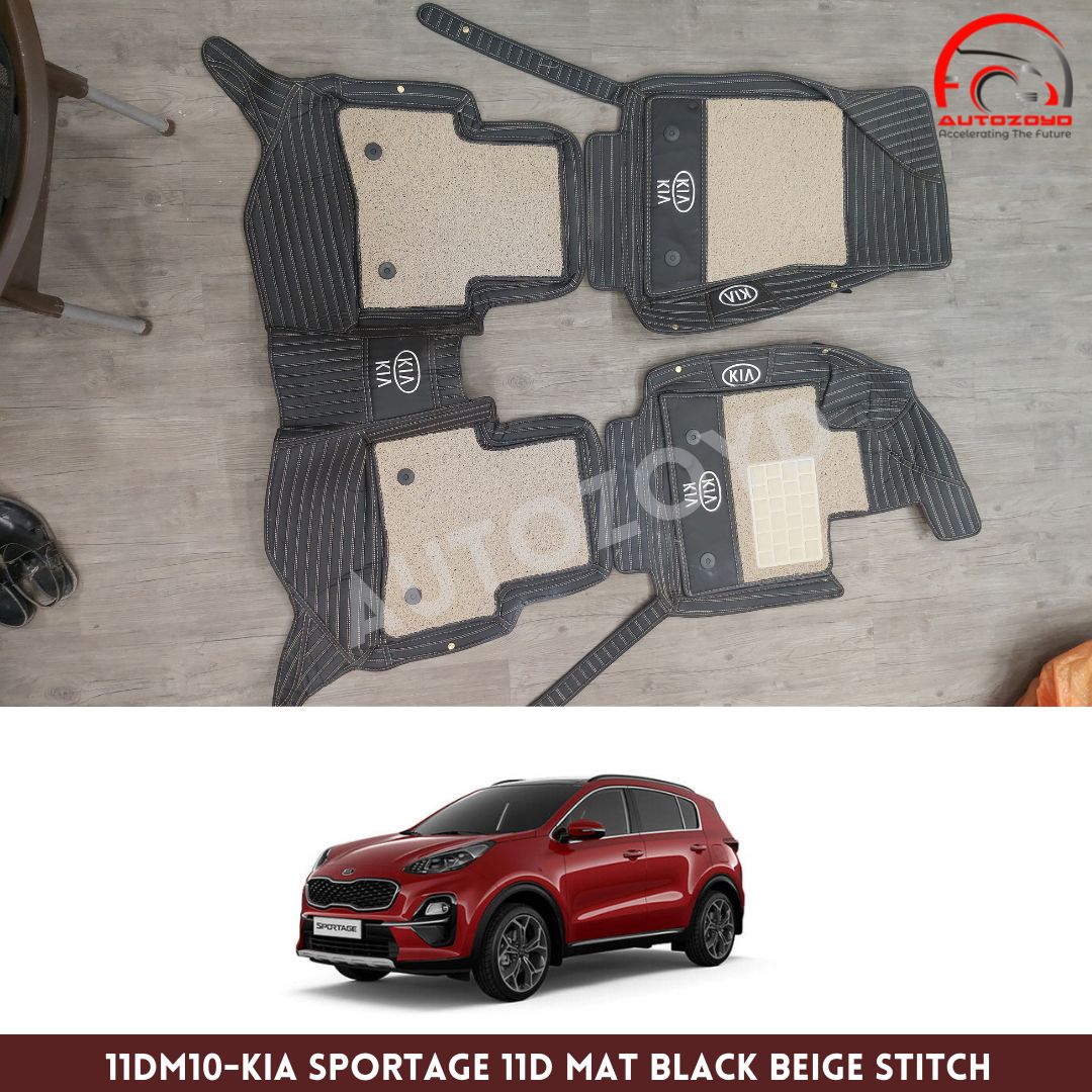 KIA Sportage 11D Floor Mat Black Beige Stitch