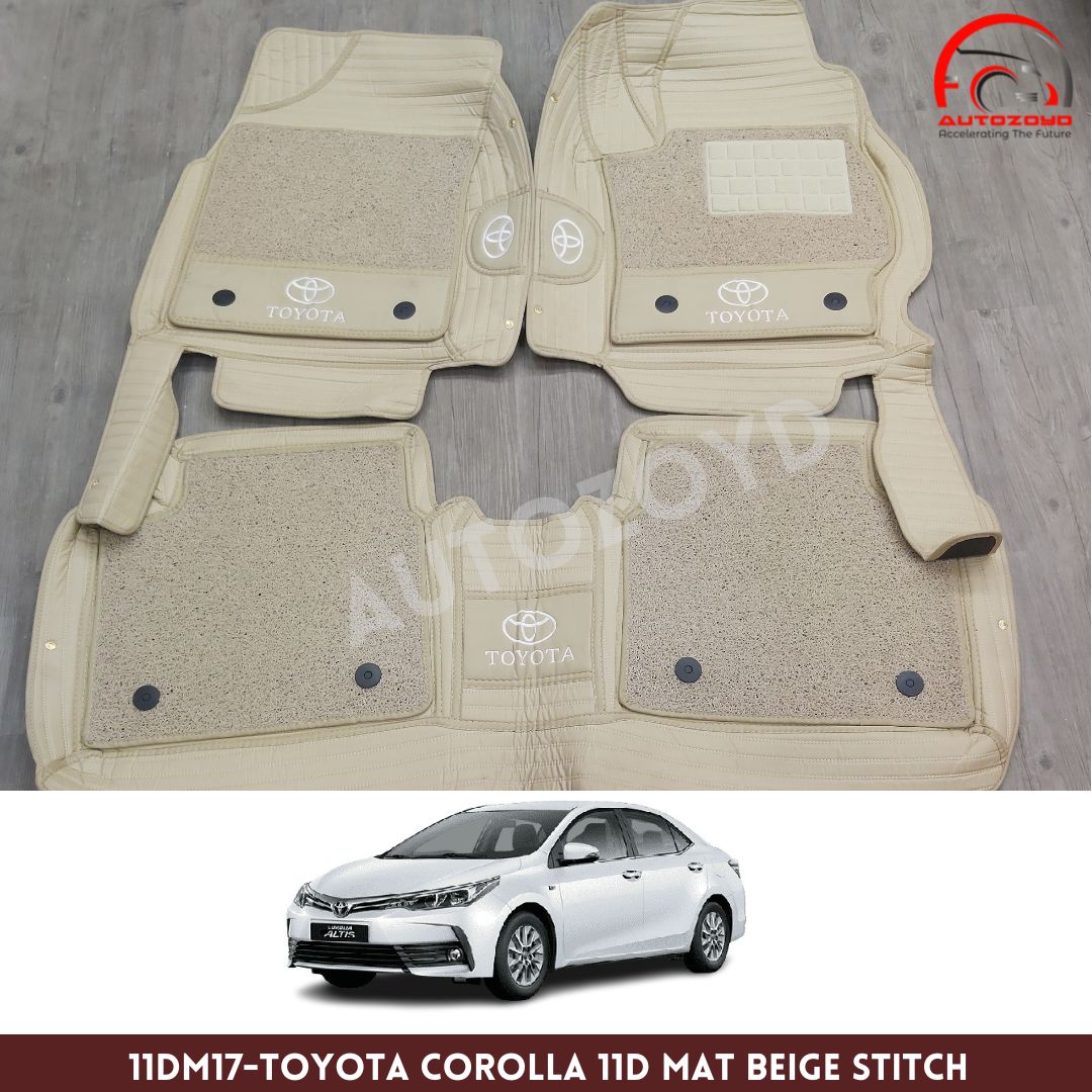 Toyota Corolla 11D Floor Mats Beige Stitch