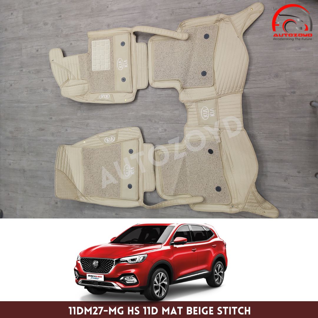 MG HS 11D Floor Mats Beige Stitch