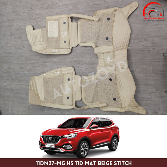 MG HS 11D Floor Mats Beige Stitch