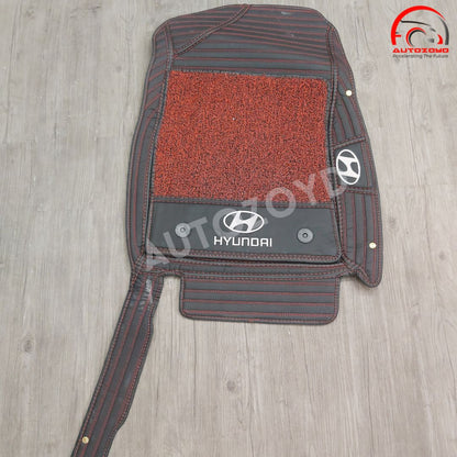 Hyundai Elantra 11D Floor Mat Black Red Stitch