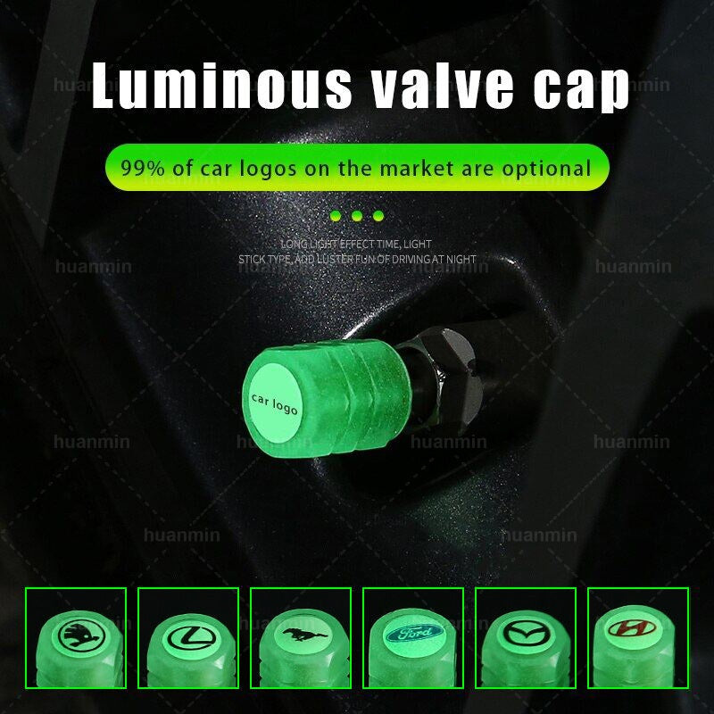 4pc Illuminous Neon Tyre Valve For Honda