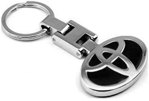 Toyota Keychain-Keyholder-Keyring Double Sided Black Silver