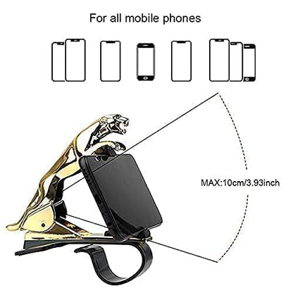 Jaguar Phone Holder Clip Style Adhesive Golden