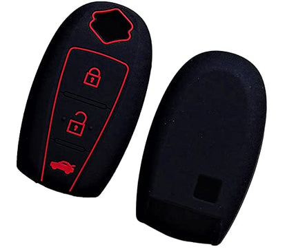 Suzuki Ciaz Silicone Key Cover Soft Silicone Key Cover Carbon Fiber Pattern