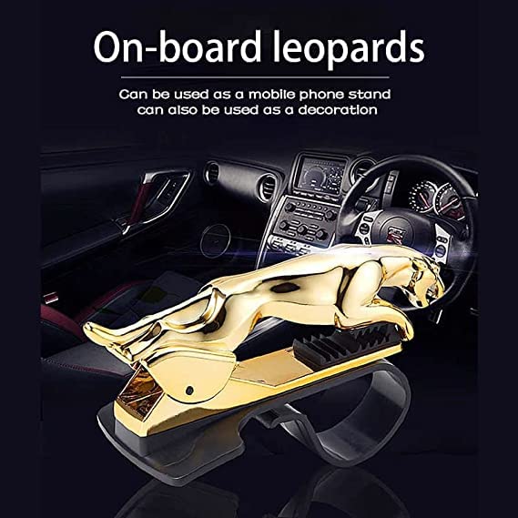 Jaguar Phone Holder Clip Style Adhesive Golden