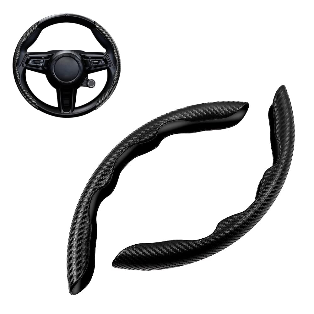 2 Pc Carbon Fiber Steering Trim - Carbon Fiber Pattern/Carbon Fiber