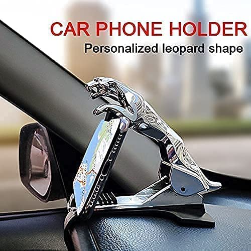 Jaguar Phone Holder Clip Style Adhesive Silver