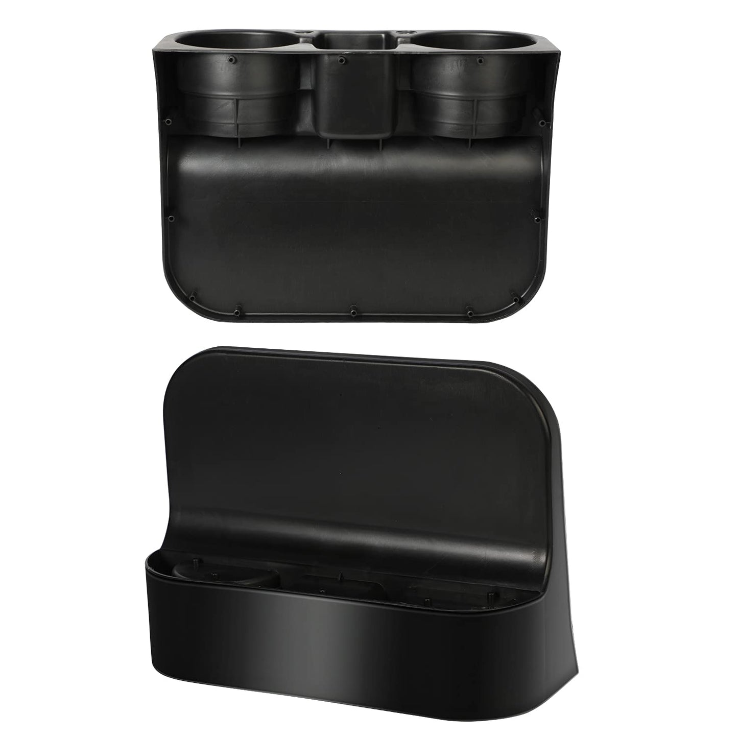 Car Organizer Universal Seat Gap Filler Black Dual Cupholder Slim Design