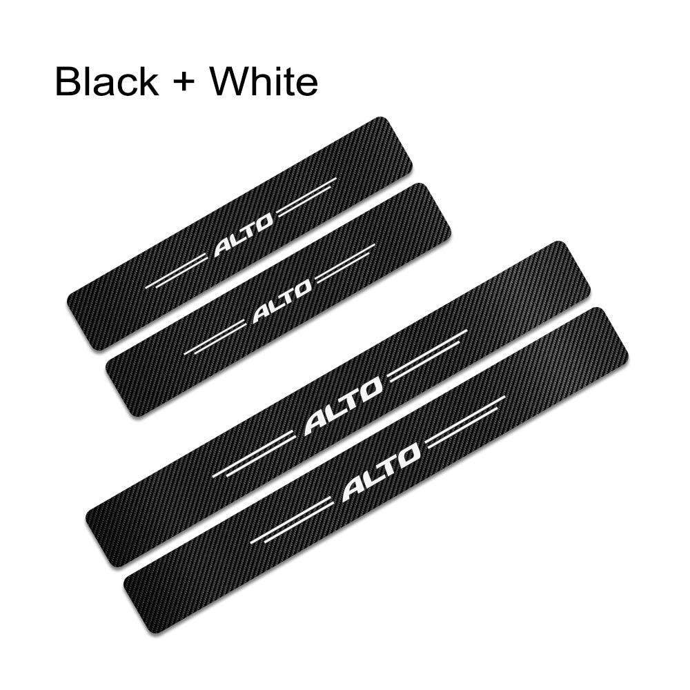 Suzuki Alto Carbon Fibre Door Sill Stickers