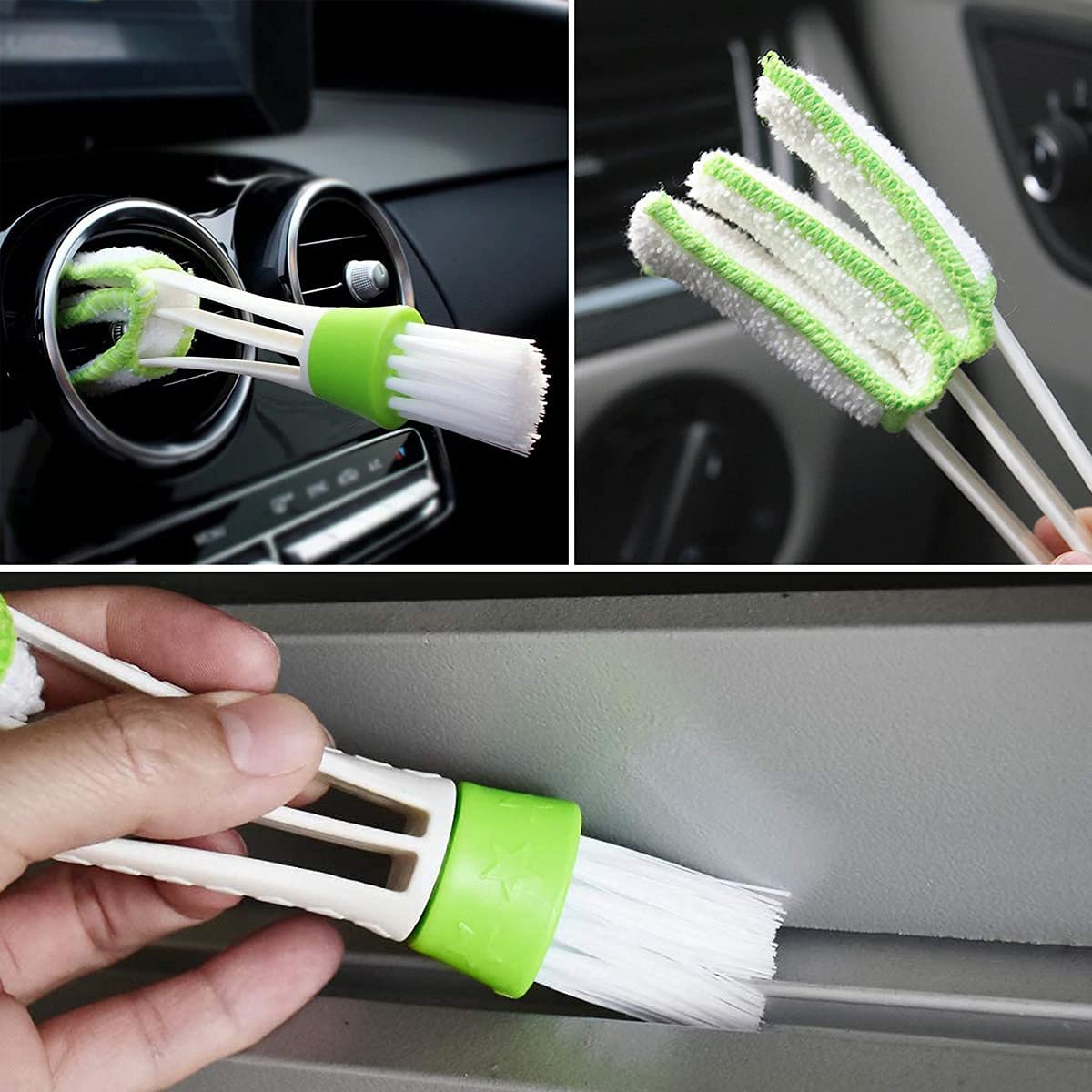 Brush Set Double Sided for Car Cleaning and Laptop Use