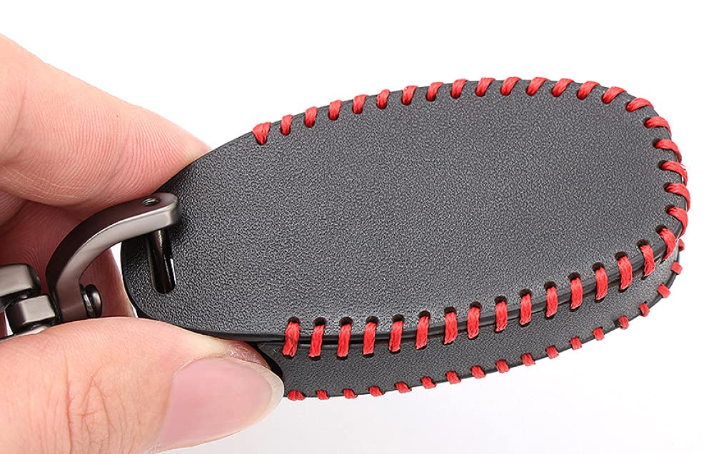 Suzuki Swift Leather Red Stich Key Cover