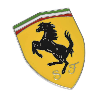 Ferrari Shield Metal Emblem Logo 3D Decal Yellow