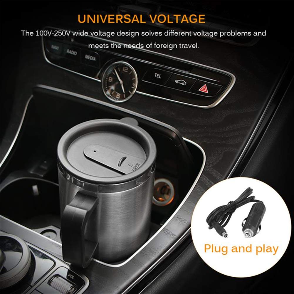 Stainless Steel Heated Mug 12V for Car use