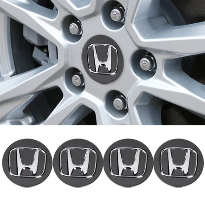 Honda Wheel rim Centre Cap Cover Honda Black Silver 4pc