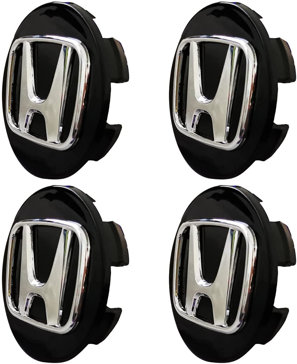 Honda Wheel rim Centre Cap Cover Honda Black Silver 4pc