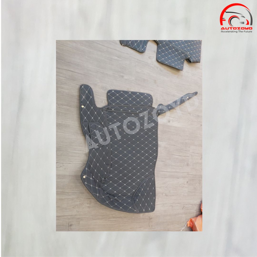 Toyota Fortuner 7D Floor Mats Black Beige Stitch