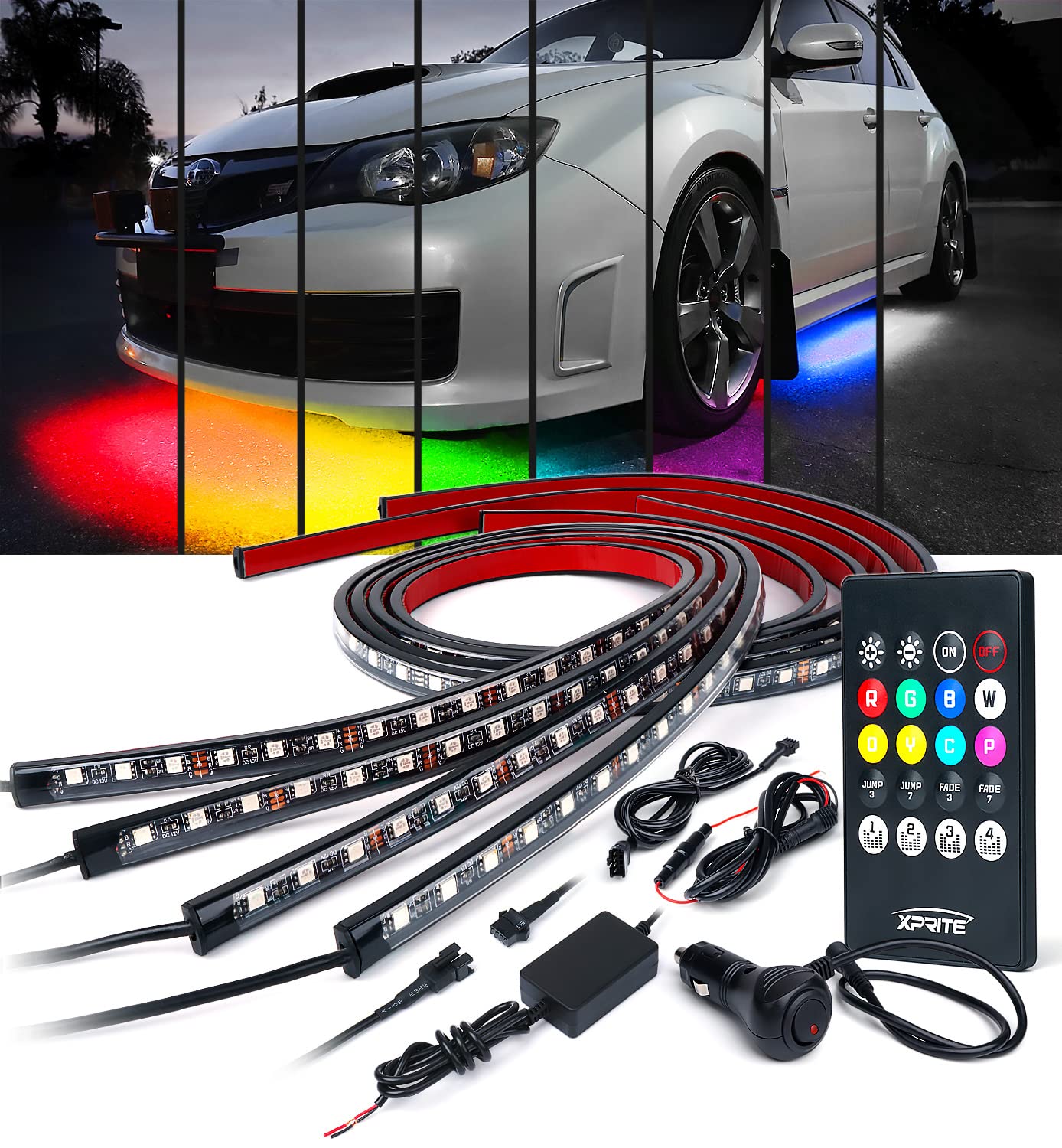 Car Underglow Atmosphere Lights with Remote