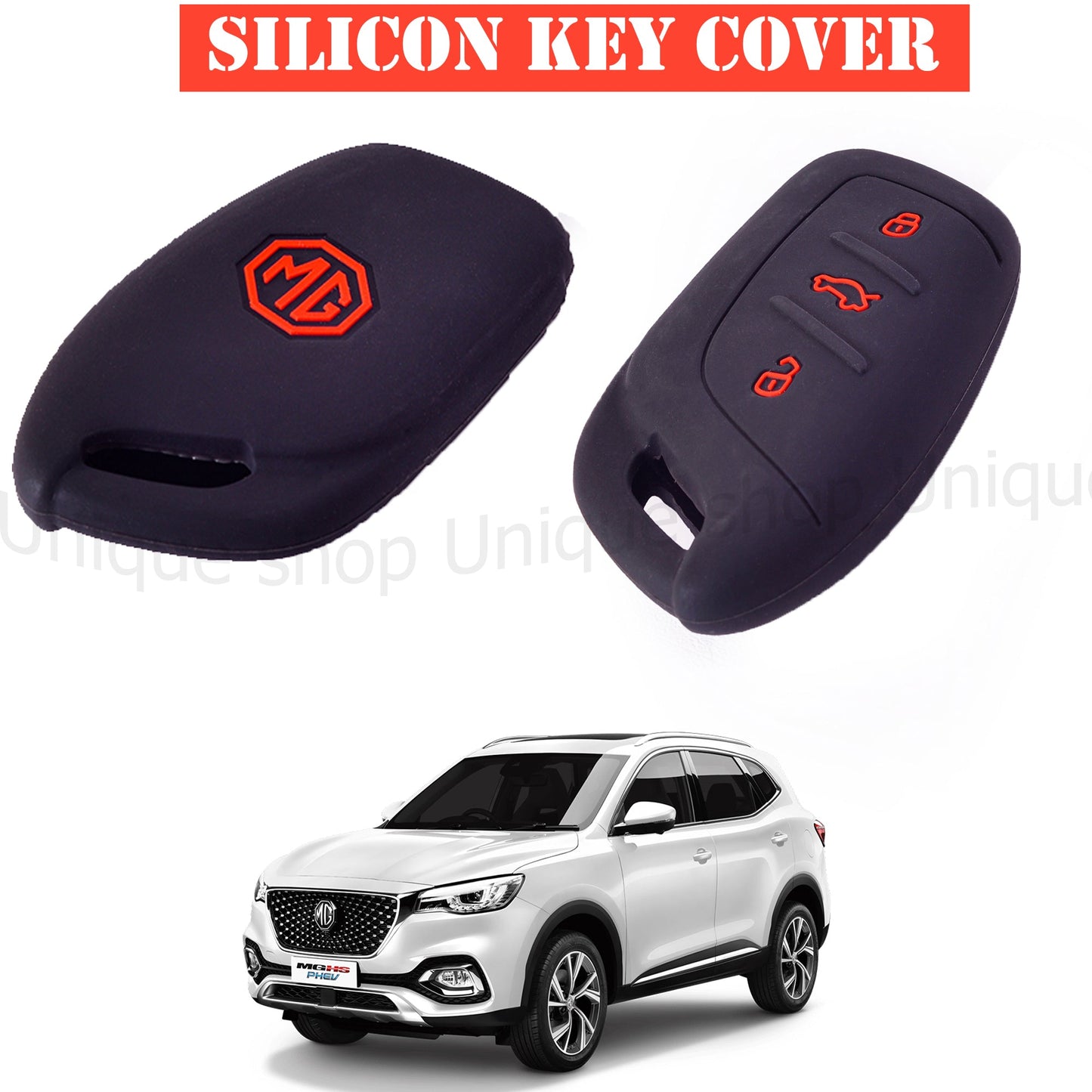 MG HS Silicone Key Cover Morris Garage HS/MG HS Soft Silicone Key Cover Carbon Fiber Pattern