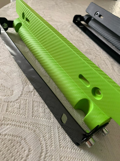 Number Plate Tilter Carbon Fibre Green