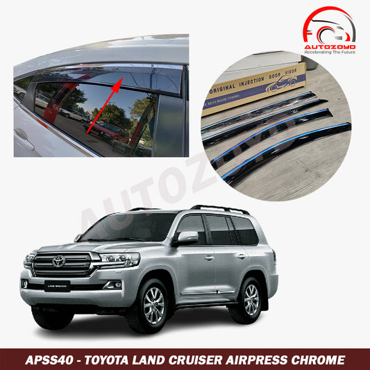 Toyota Land Cruiser Airpress Chrome - Window Visors / Sunvisors Airpress